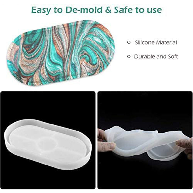 Oval  Silicone Resin Mold - Crafty Inventors