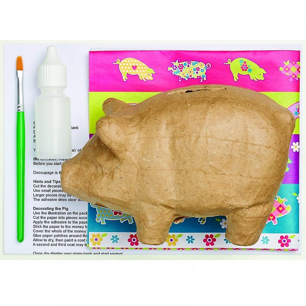 Decoupage Piggy Bank Kit - Crafty Inventors