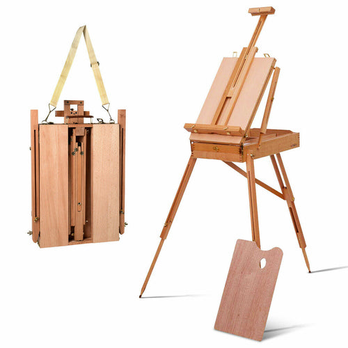 Tripod Art Folding Wooden Easel with Sketch Box - Crafty Inventors