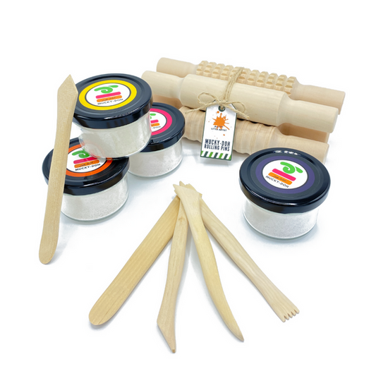 Mucky-Doh Wooden Rolling Pin Gift Set - Crafty Inventors