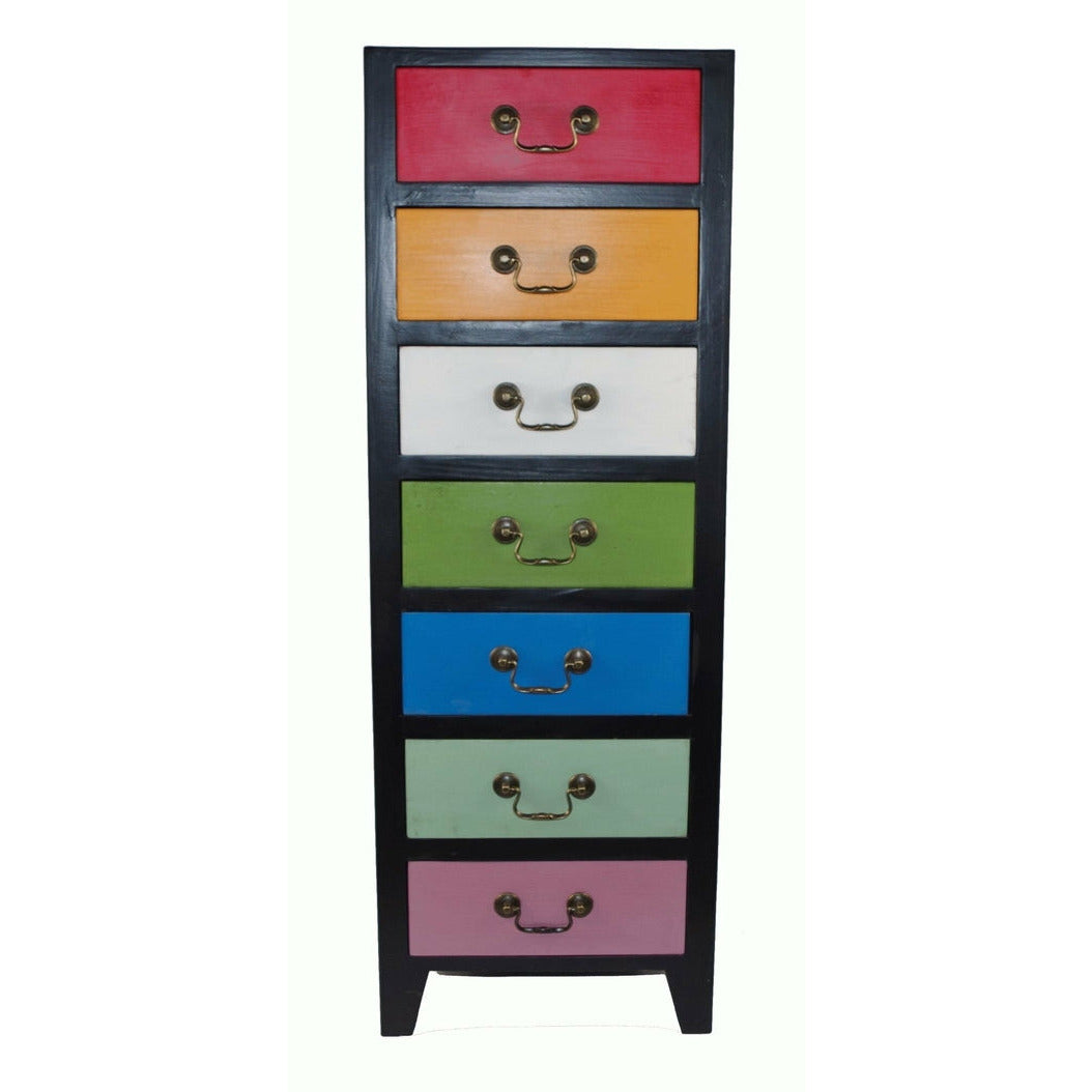 Rainbow Tall Cabinet with 7 Drawers - Crafty Inventors