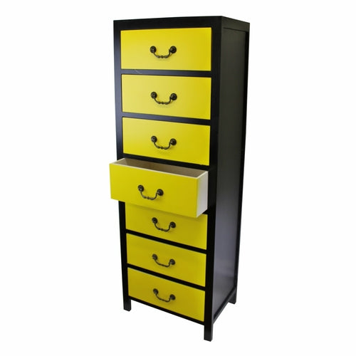 Yellow Tall Cabinet with 7 Drawers - Crafty Inventors