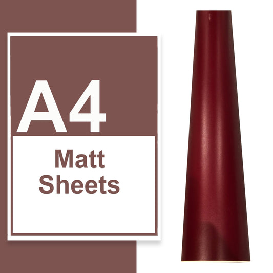 A4 Matte Vinyl Sheets Burgundy - Crafty Inventors