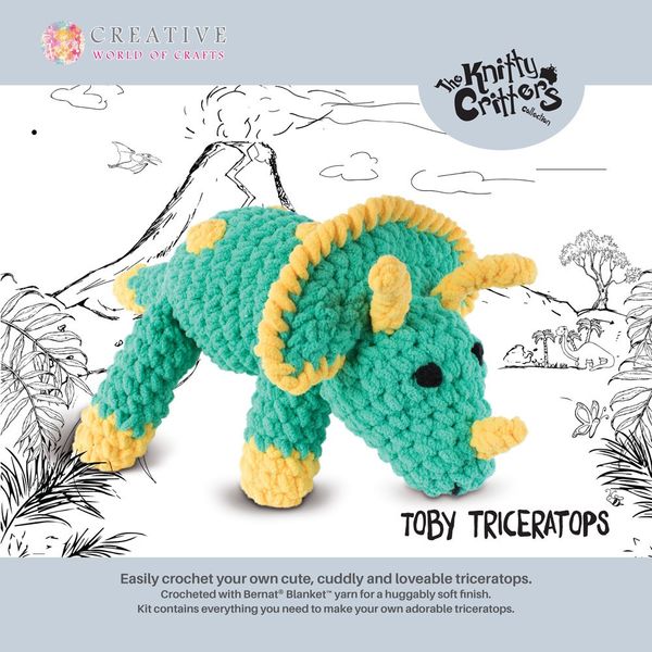 Toby Triceratops Crochet Kit - Crafty Inventors