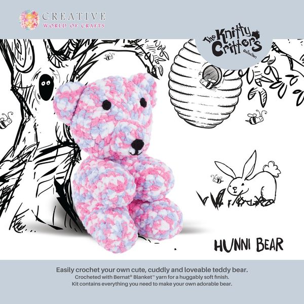 Hunni Bear - Pink/Blue Ombre - Crafty Inventors