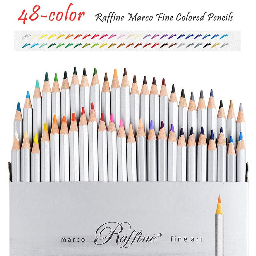 Marco 7100 48/72 Colors Art Drawing Pencil Set Non-toxic ASTM Tin Wooden Painting Artist Sketching Craft Graphite - Crafty Inventors